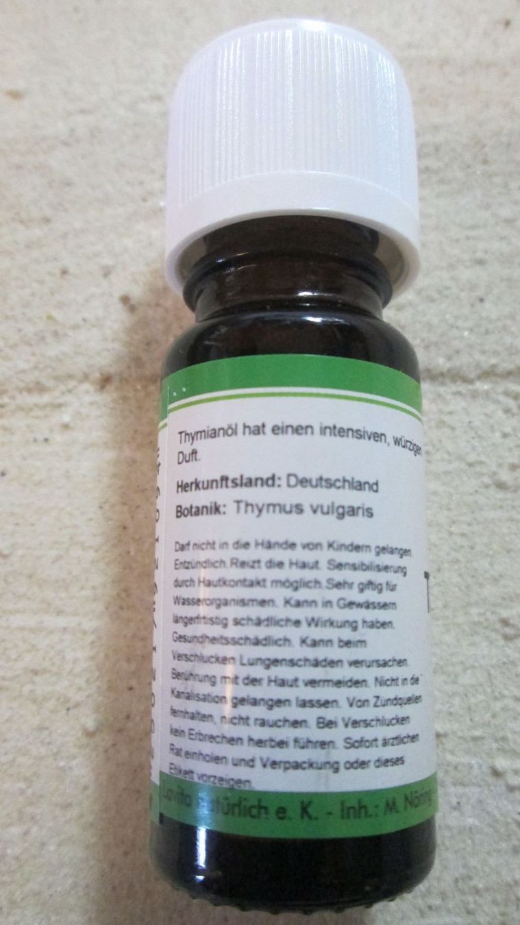 Oli essenziali: ätherisches Thymian rot Öl 100% naturrei – Nuovo (secondo la descrizione) da Drochtersen venduto da Simonchen 1