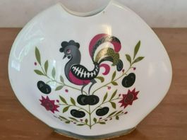 Retro Porzellan Vase mit Güggel Motiv
