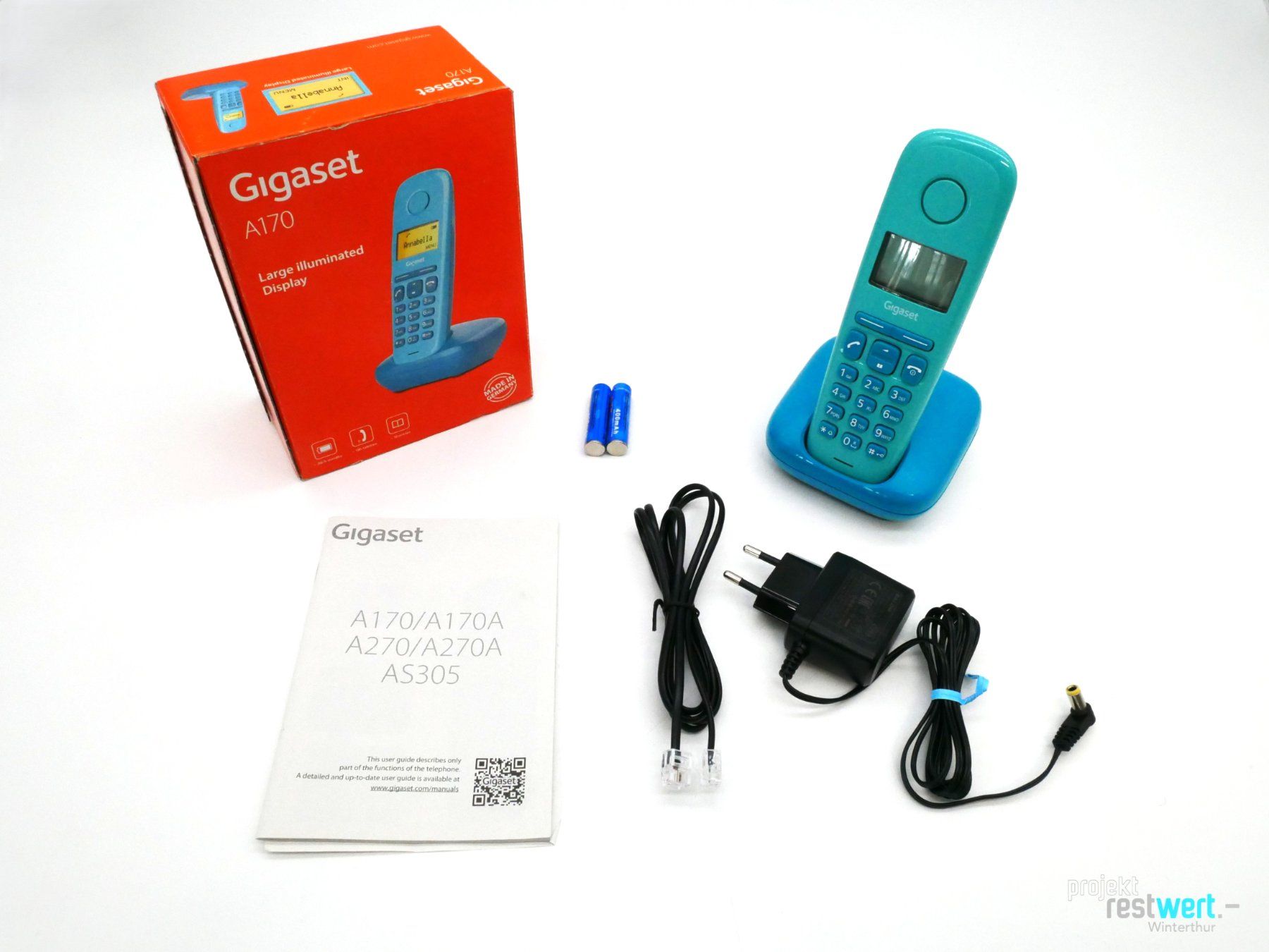 Gigaset Telefoni: GIGASET A170 DECT-Telefon Aquablau – Nuovo (secondo la descrizione) da Winterthur venduto da Restwert_Winterthur