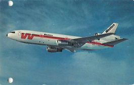 Schöne Ansichtkarte Aviatik DC-10 WESTERN AIRLINES