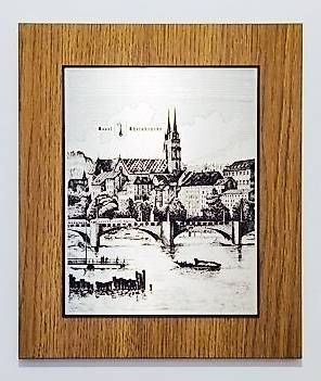Incisioni: BASEL 4 Motiv 32,5x27 cm RARITÄT DÜRFEN NICHT MEHR GEÄTZT – Nuovo e nell'imballaggio originale da Ettingen venduto da 1985printemps