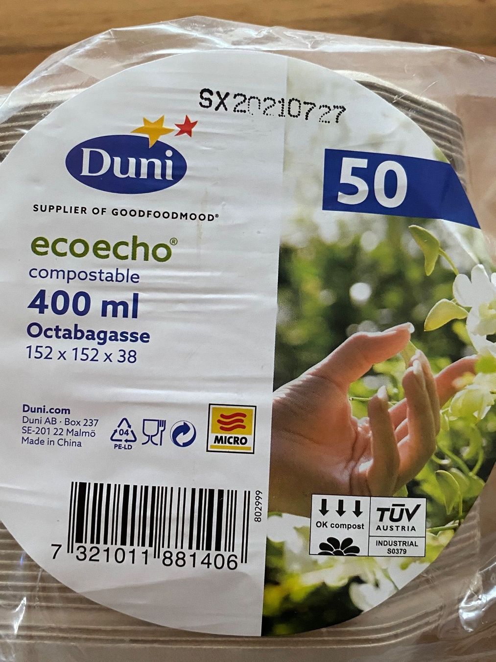 Piatti: 50 Einwegteller 400 ml von Duni, ecoecho compostable – Nuovo e nell'imballaggio originale da Eschenbach LU venduto da patrik27