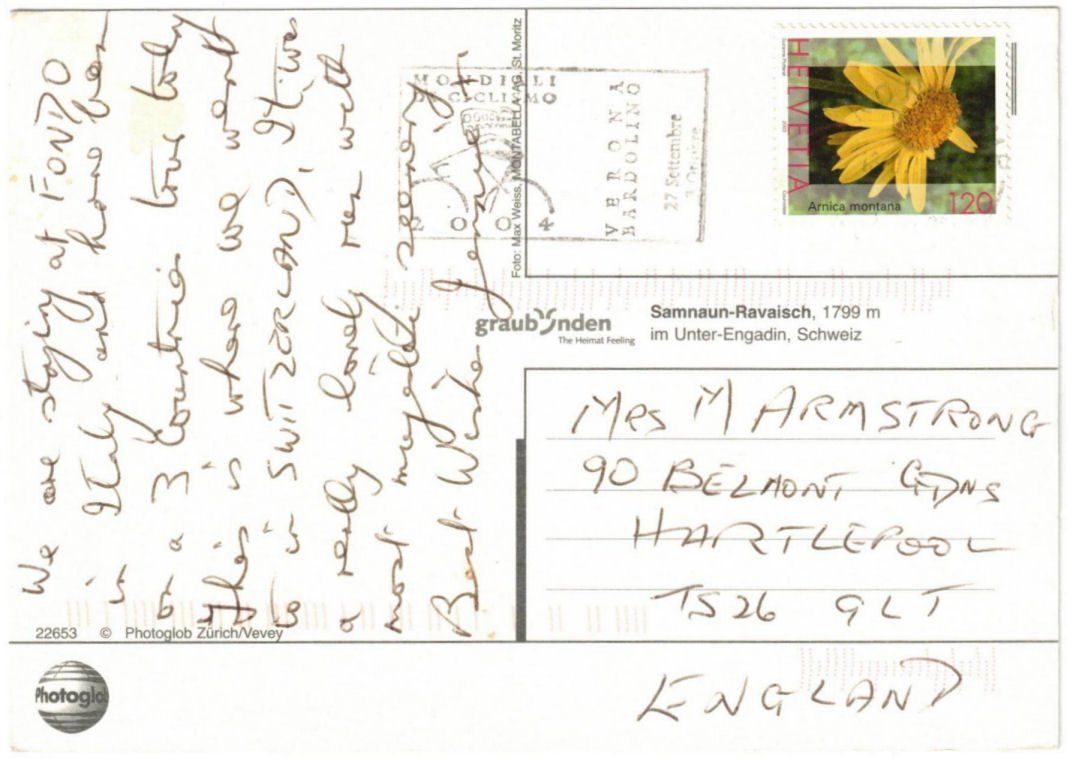 Cartoline postali: Samnaun - Luftseilbahn Ravalsch--Alp Trida – Usato da Binningen venduto da Mountainrider 1