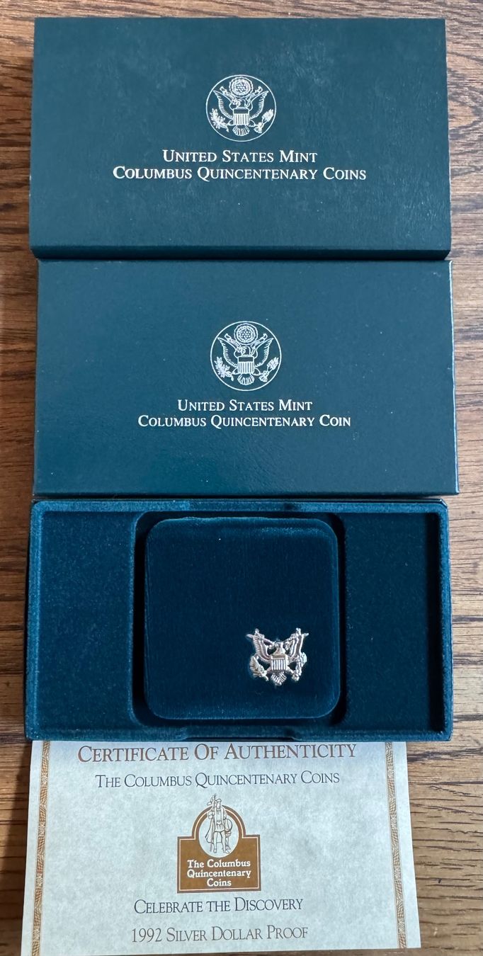 Tutti le monete: Columbus Quinc. Silber Dollar Proof 1992, Full Set! – Usato da Ebikon venduto da Dmasterx 3