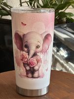 Thermobecher Edelstahl Elefant "Never Forget" NEU