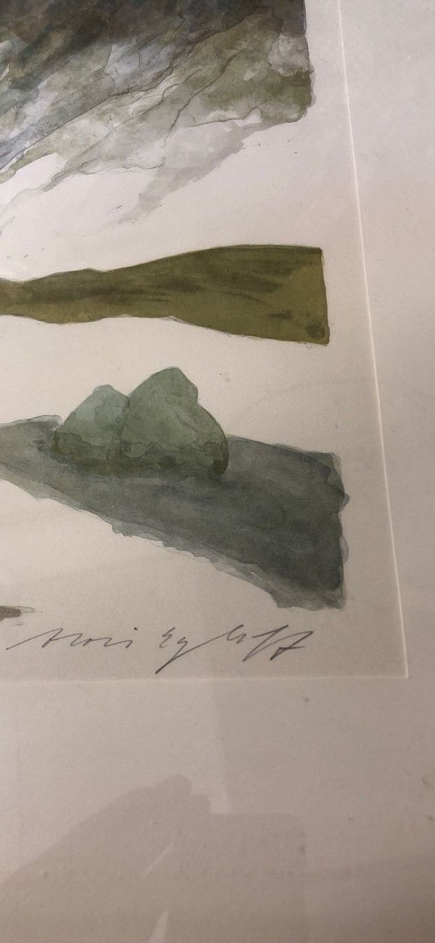 Grafica & Litografie: Lithographie Berglandschaft – Usato da Oberrieden venduto da drd11 2