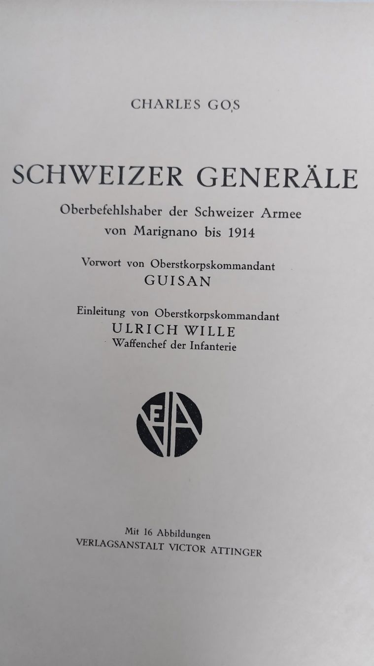 Libri: Schweizer Generäle / Von  Marignano bis 1914 / Buch 1932 – Usato da Bellach venduto da JingleJerry 2