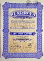 Belgoléa SA Petrolifière et Minière, Bruxelles - 1938