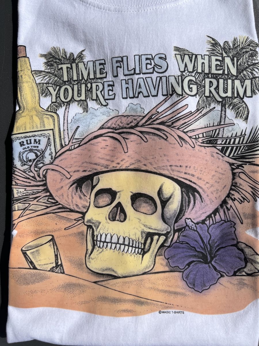 T-shirt: Magic T-Shirt "Time Flies When You're Having Rum" Gr. L – Nuovo (secondo la descrizione) da Rothrist venduto da Digibobi 3
