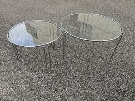 2 vintage Salon Tische aus den 70er Jahren