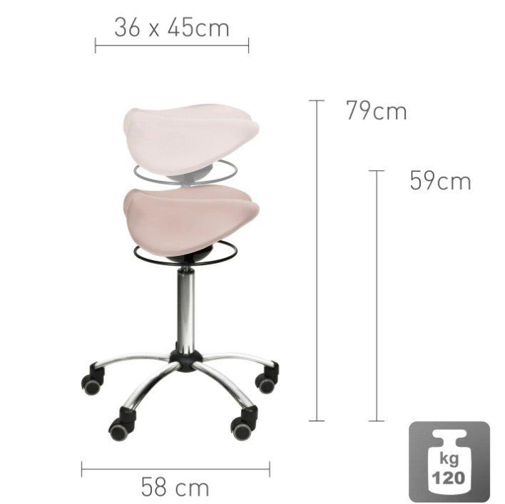 Hocker: Sattelhocker mit Swing-Mechanismus ROSA – Neu und originalverpackt aus Schaffhausen von Praxis-Nova 6