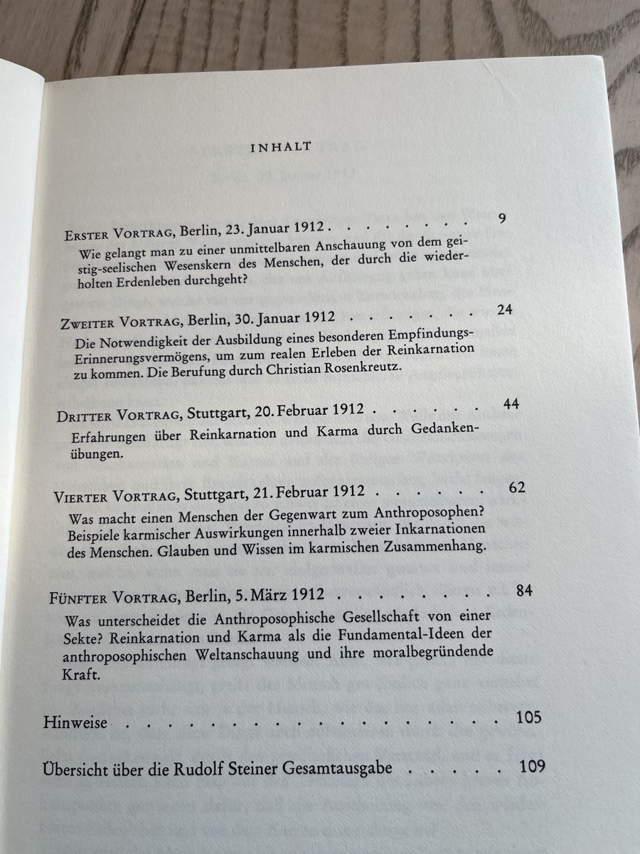 Bücher: Rudolf Steiner-Wiederverkörperung und Karma – Gebraucht aus Romanshorn von Apfelschuss 2