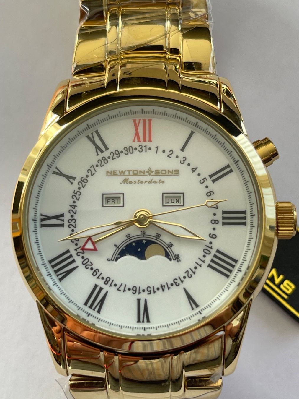 Orologi: Newton + Sons Chronograph Masterdate – Nuovo e nell'imballaggio originale da Hessigkofen venduto da lamdanreisen