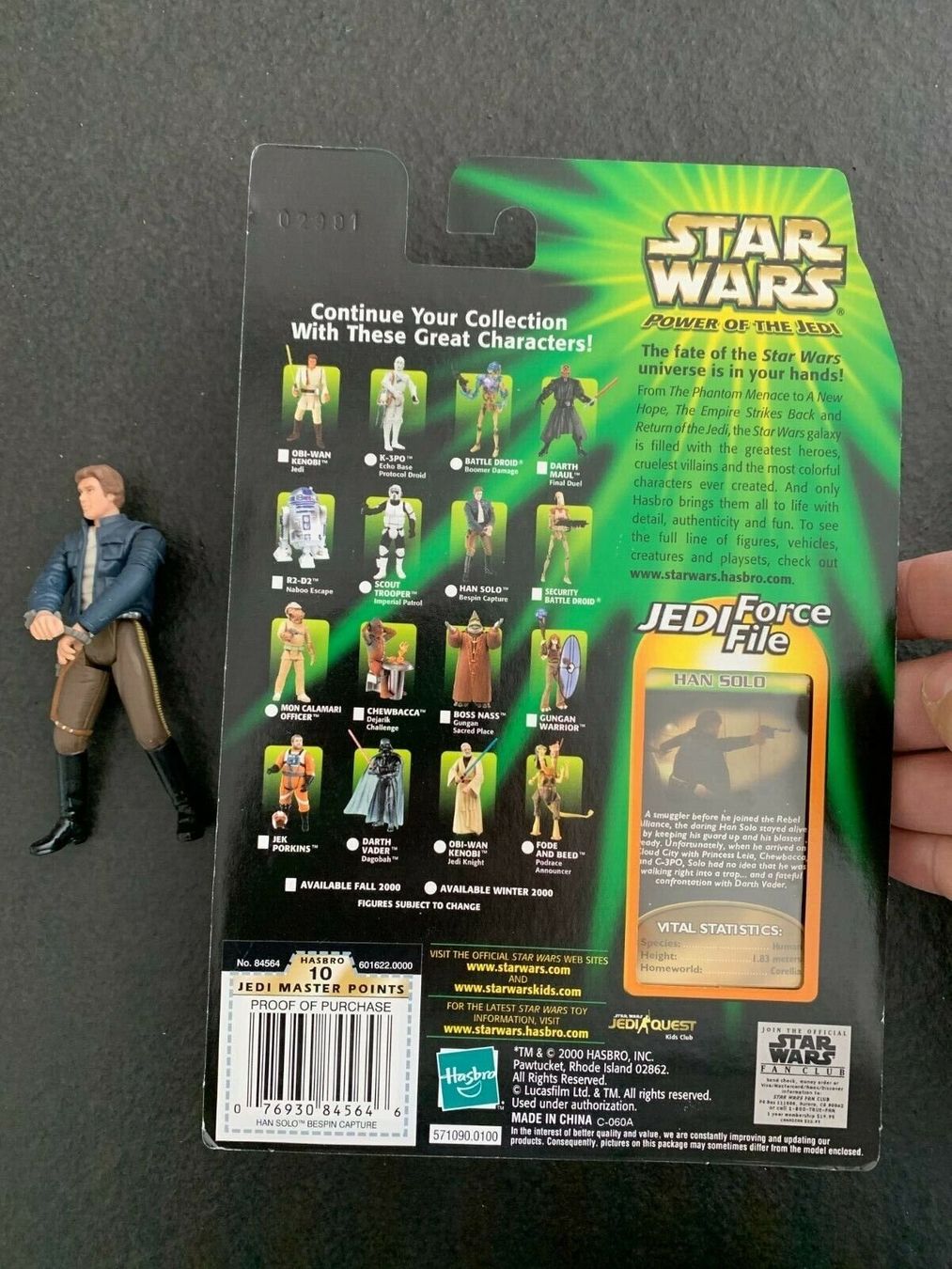 Hasbro Giocattoli: Star Wars action figure POTJ 2000 - Han Solo Bespin Capture – Nuovo (secondo la descrizione) da Gimel venduto da marchaux2006 1