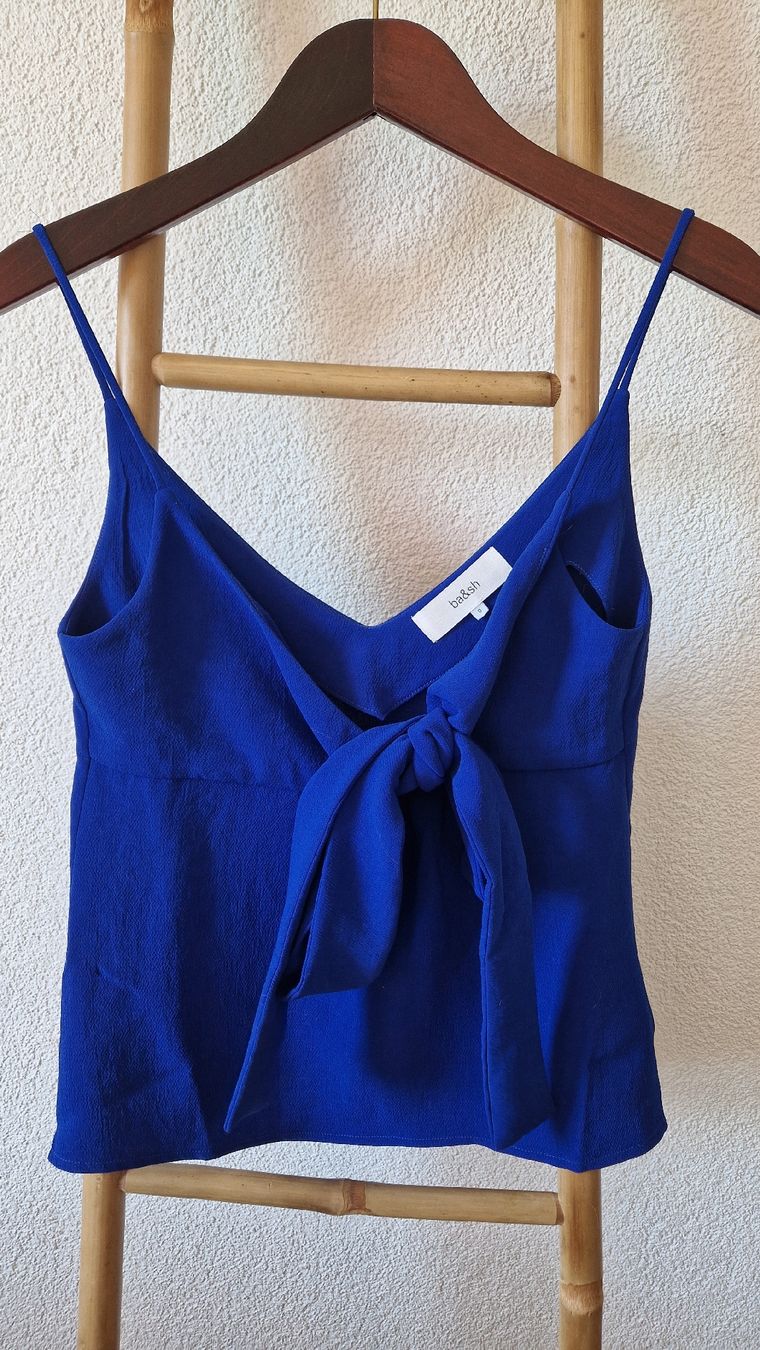 Ba&Sh Top: Top bleu noeud dos – Nuovo (secondo la descrizione) da Montana venduto da cla_p9mg