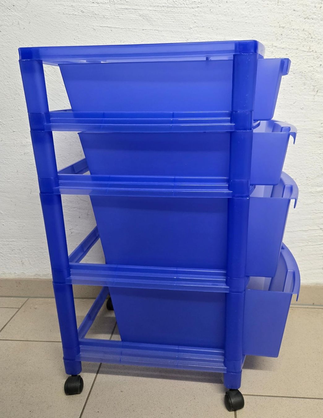 Banconi: Blauer Rollcontainer Schubladenelement Kunststoff – Usato da Rheinsulz venduto da Dred 3