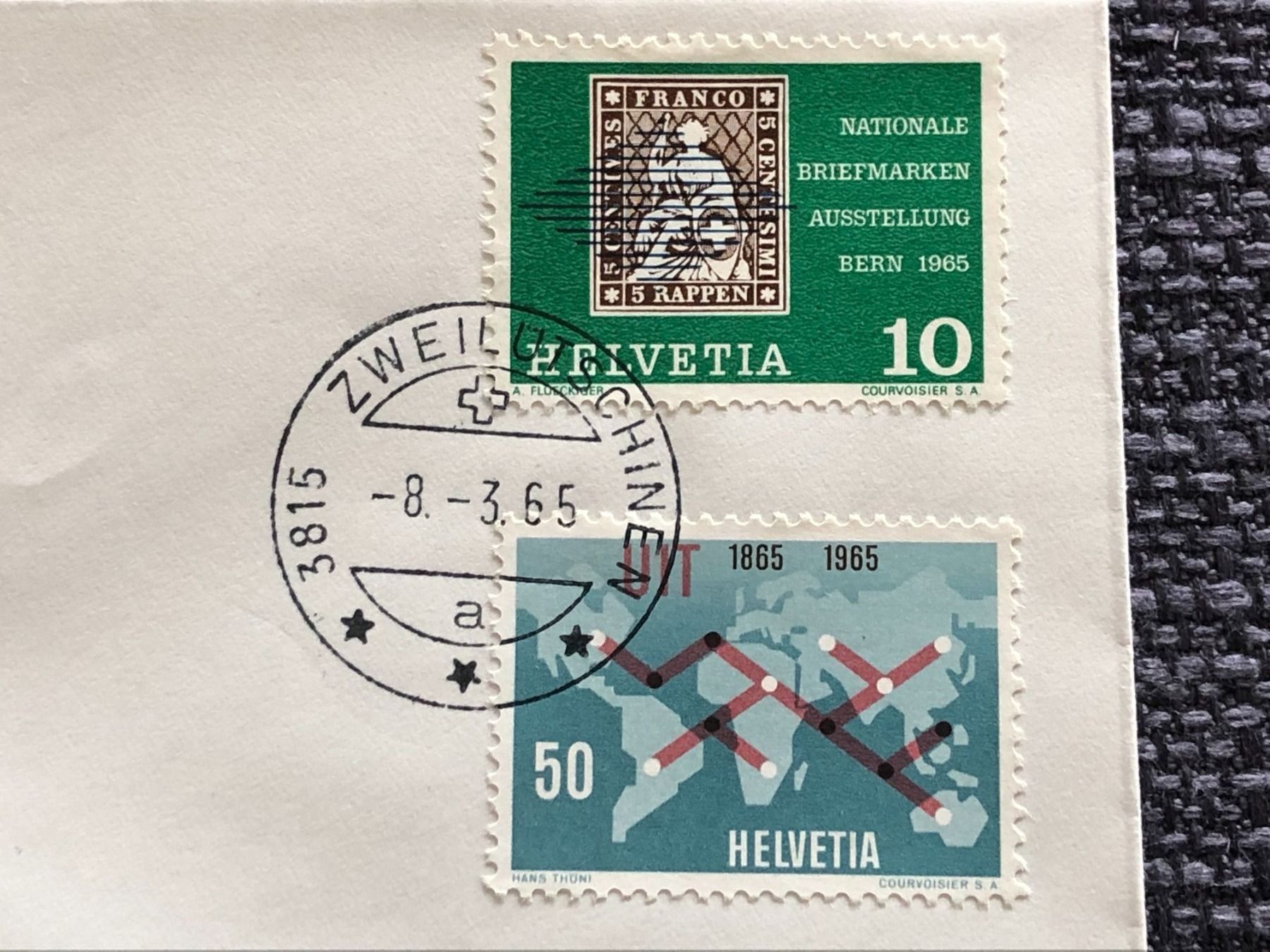 Couverts & Versandtaschen: Werbemarken 1965: Umschlag FDC – Gebraucht aus Biel/Bienne von TomBaBi 1