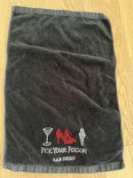 Schwarzes Gästetuch "Pick Your Poison",
