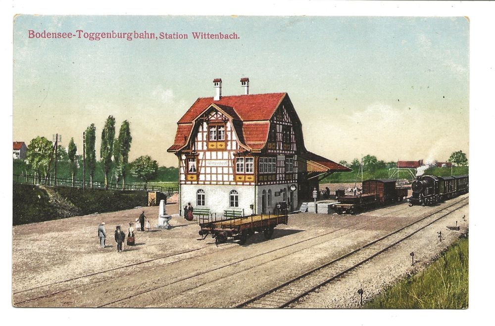 Wittenbach (SG) Bahnhof - BT-Bahn - Dampfzug - um 1915 (Gebraucht) in ...