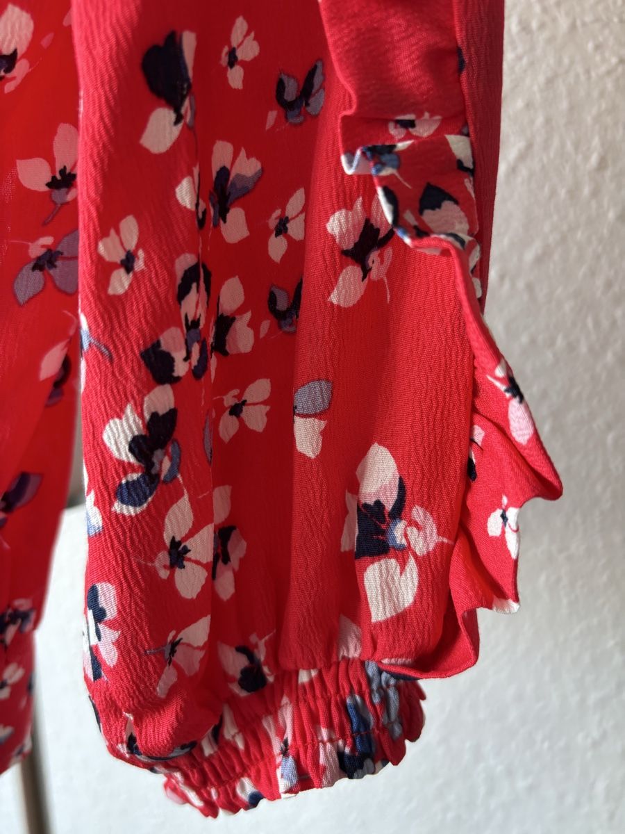Kookai Camicette: Blouse cache-cœur Kookai rouge  – Nuovo (secondo la descrizione) da Onex venduto da ali_8gbq 3