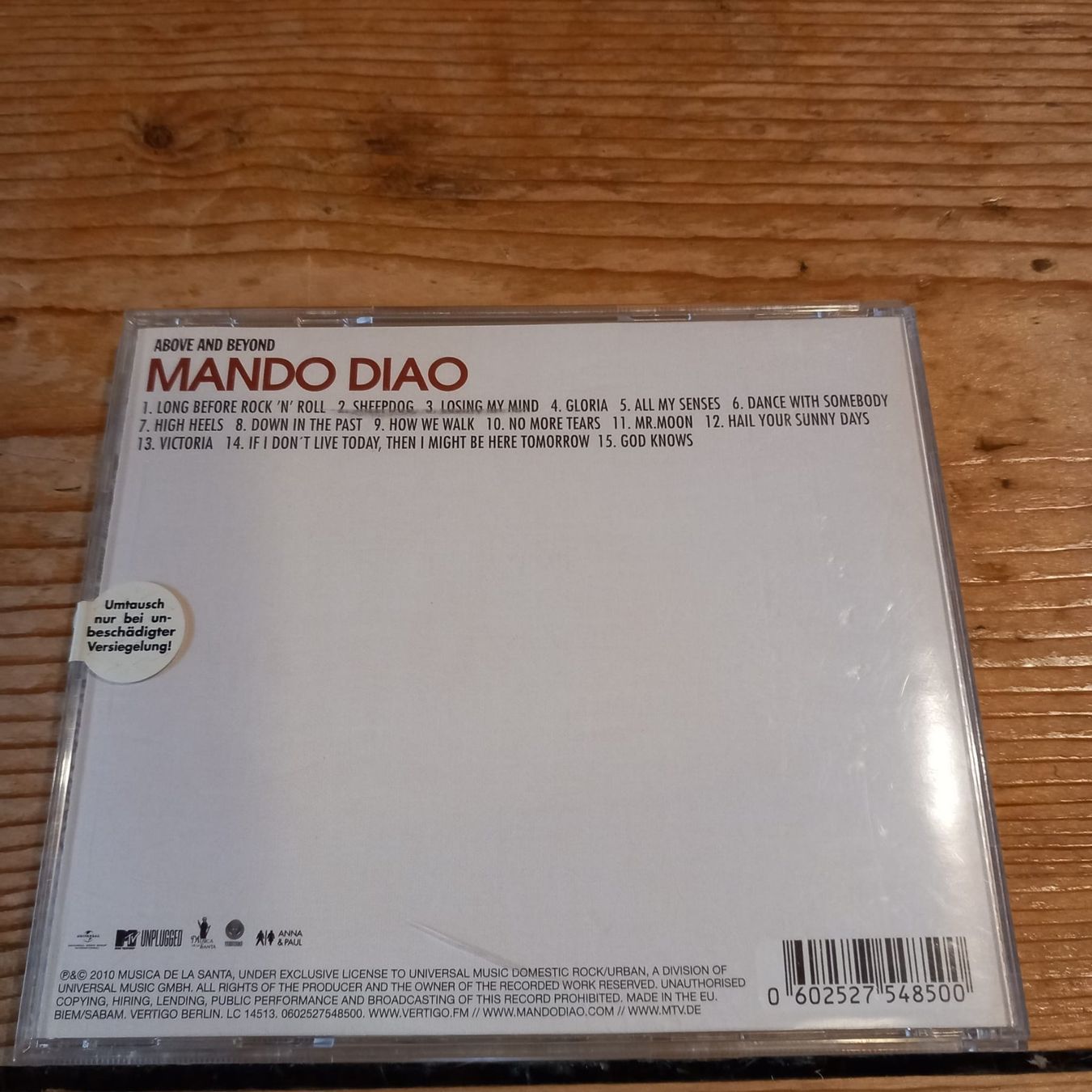 CD: Mando Diao - MTV Unplugged - Above and Beyond – Usato da Ganterschwil venduto da zaz_h9b6 2