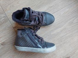 Top! Geox Halbschuhe 27 (eher 26) grau Glitzer