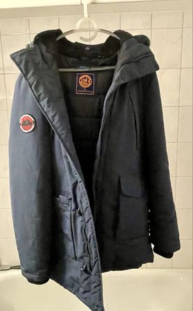 Superdry Herren Parka dunkelblau Grösse XL guter Zustand