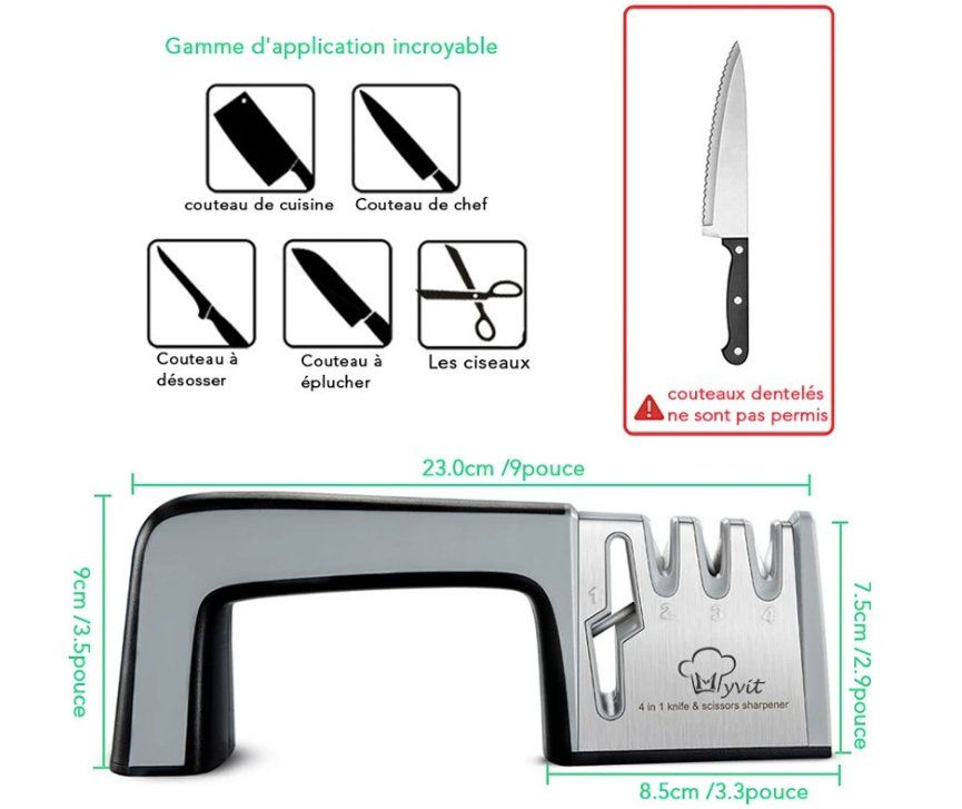 Elettrodomestici da cucina: 4-in-1 Pro Messerschärfer – Nuovo e nell'imballaggio originale da Geneve venduto da Titi2008 4
