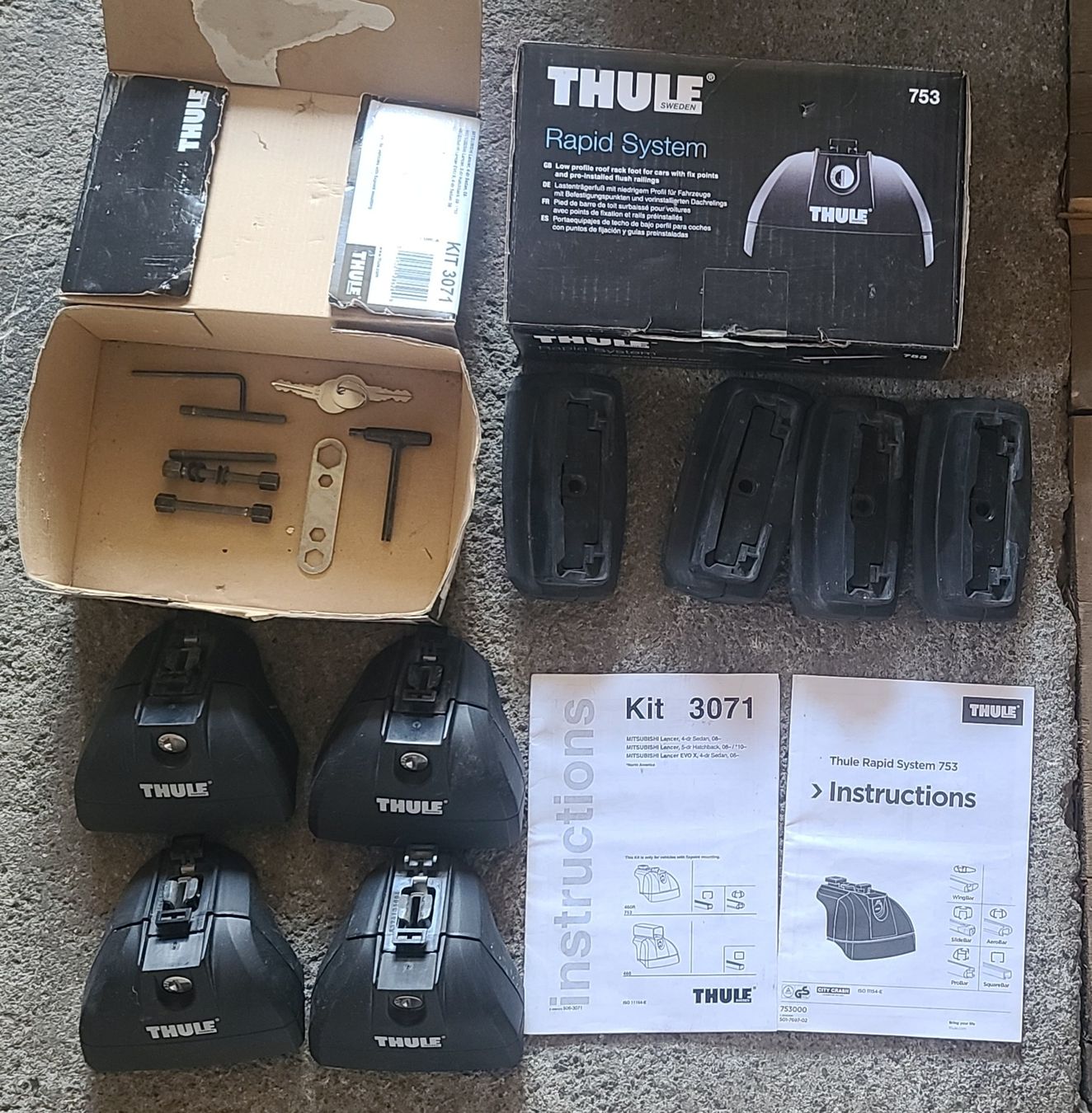 Thule Barres de toit: Thule 753 + 3071  – D'occasion à Conters par dave_freak