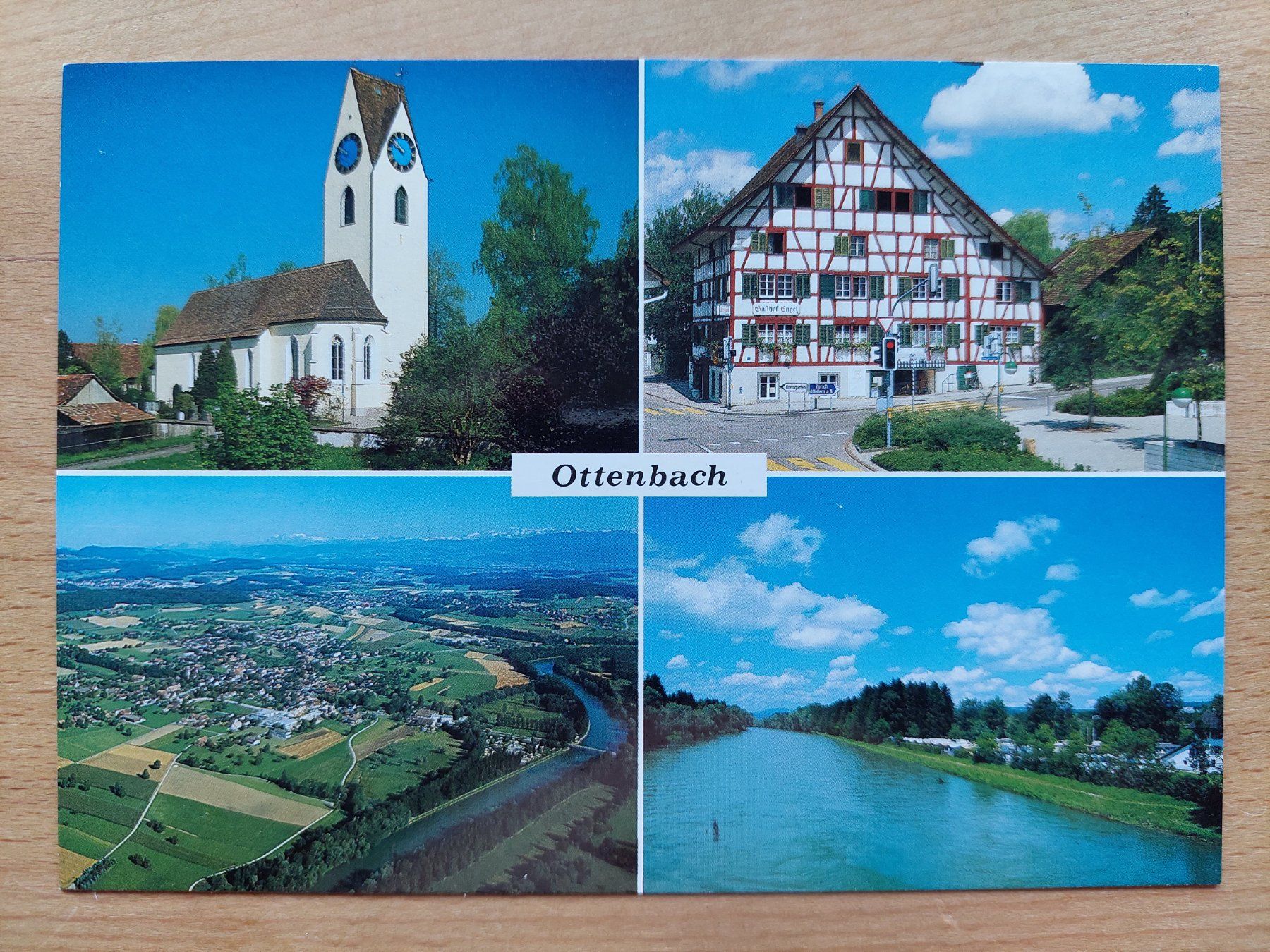 Ansichtskarten: AK Ottenbach 4-bildrig gestempelt 13.02.91 – Gebraucht aus Obfelden von Foto_Bild_Kunst_Buch