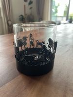 Teelichthalter Glas mit Alpenmotiv 🖤