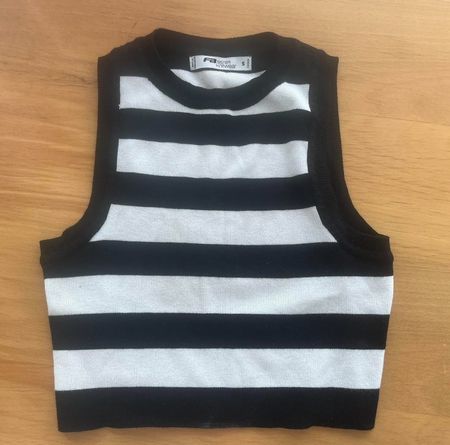 Knitwear Striped Tank Top, Size S, Summer