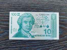 Kroatien 100 Dinara 1991, unc. !!!!