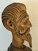 Don Quijote Holzskulptur / Holzfigur Büste geschnitzt