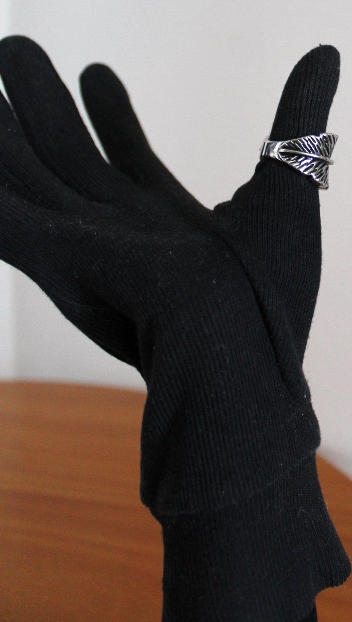 Anelli: Modeschmuck Ring Blatt, – Usato da Locarno venduto da madame-tus-sauds 3
