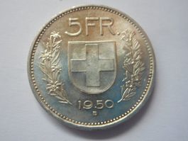 5 Fr. 1950 silber  unz/stgl
