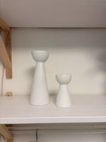 Lot de deux bougeoirs blancs Migros Home