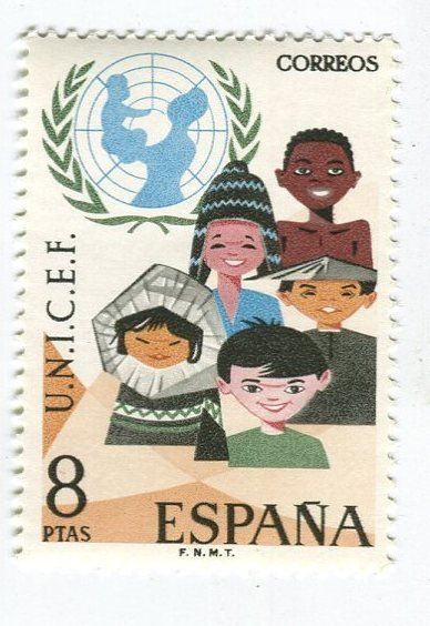Tous les timbres: Briefmarke "Kinder". Spanien – Neuf avec emballage d'origine à Basel par Butsch5