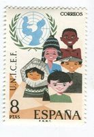 Briefmarke "Kinder". Spanien
