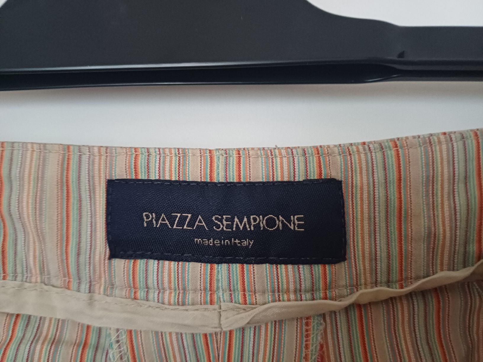 Pantaloni: Pantalon Piazza Sempione rayé, taille 44, coton – Usato da Boudry venduto da JulieG13 4