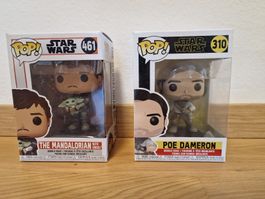 Funko Pop Star Wars Mandalorian & Poe Dameron 