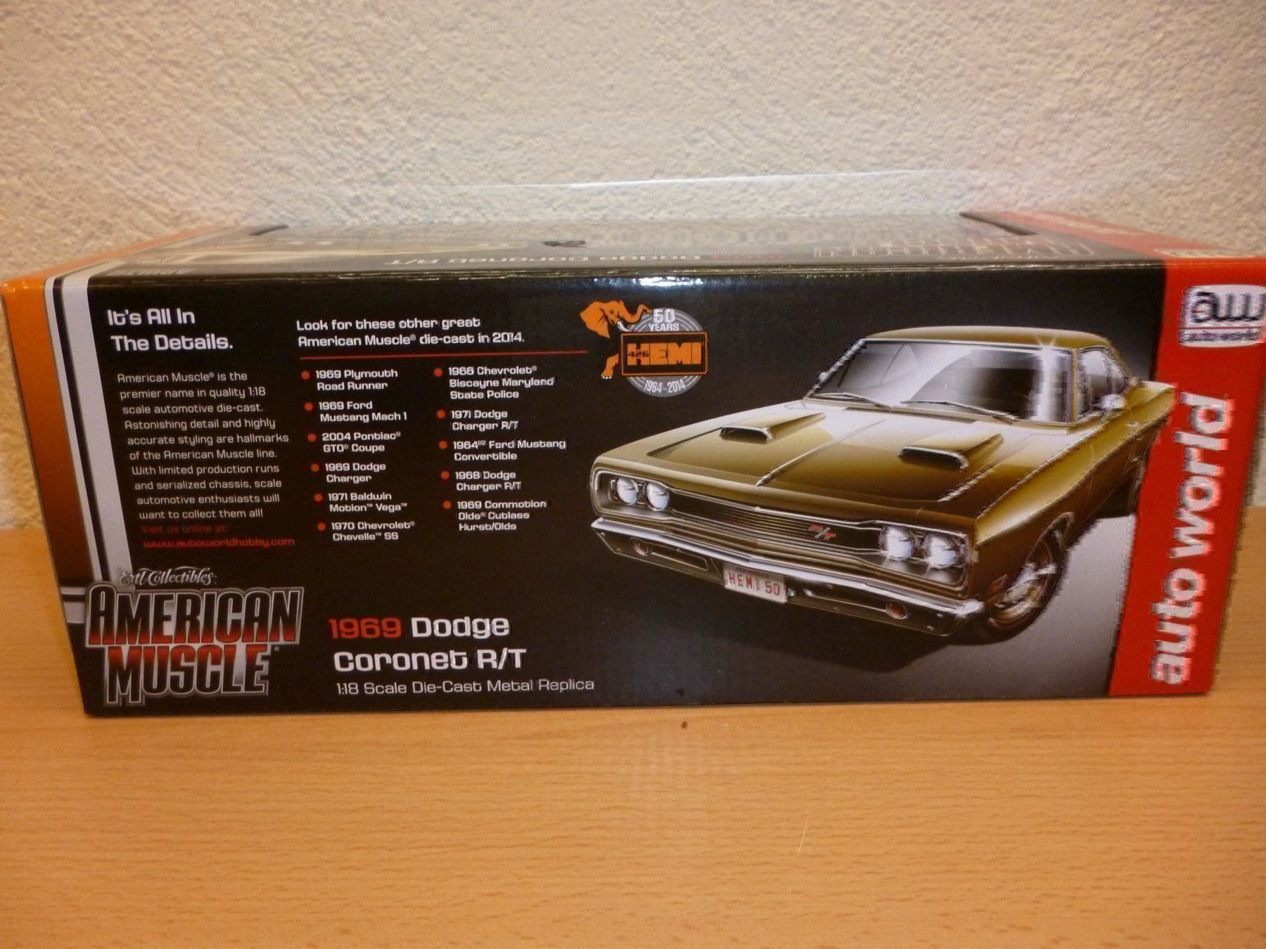 Dodge Modellini d'auto: Dodge Coronet 426 Hemi 1969 1:18 – Nuovo e nell'imballaggio originale da Niederwil SG venduto da Kaicorner03 1