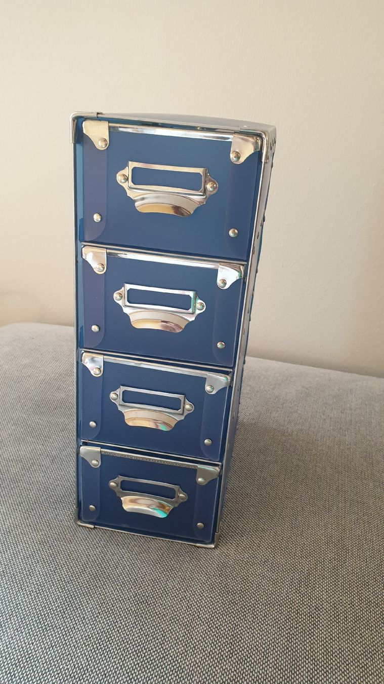 Sistemi di archiviazione:  Organizer mit 4 Schubladen, Blau – Usato da Wil SG venduto da Glitter