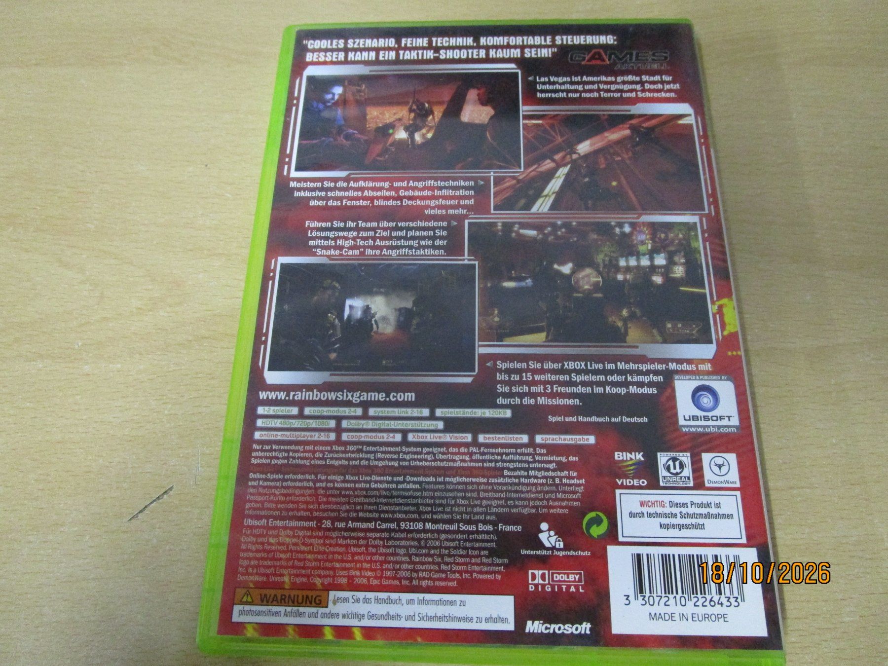 Microsoft Giochi: Rainbow Six Vegas Xbox 360 Xbox360 – Usato da Goldau venduto da agestuffer 1