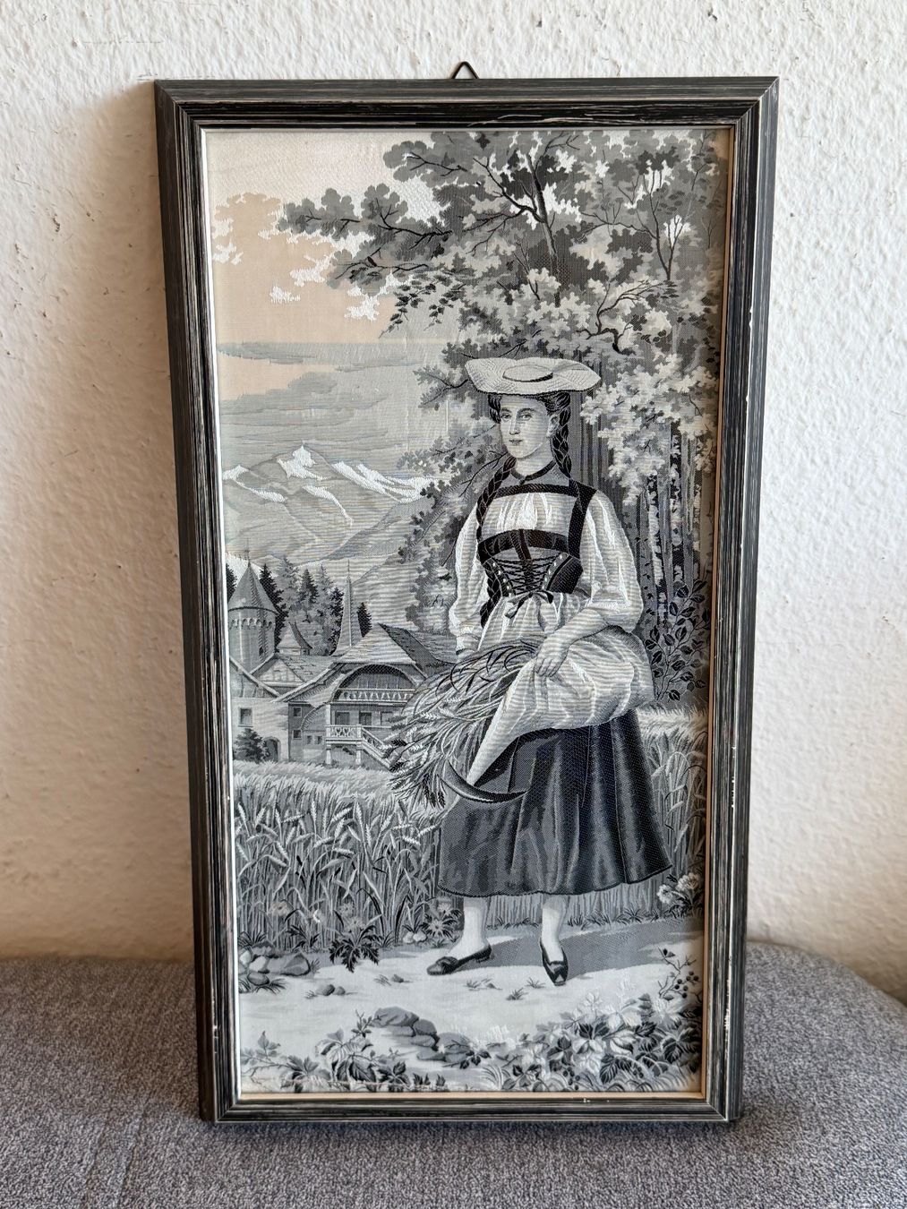 Dipinti: Dekoratives Vintage Seidenbild – Usato da Basel venduto da PAUL_ART
