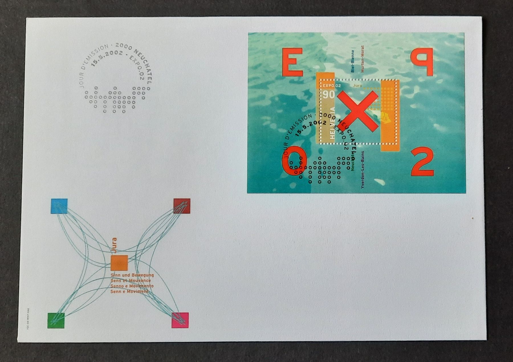 Tutti i francobolli: 3-22-5 FDC Expo 02. 2002 – Usato da GENEVE venduto da Pjeronimo