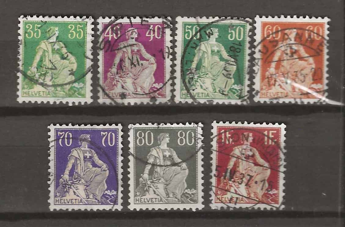 Tutti i francobolli: CH111z - Helvetia avec épée papier grillé obl. – Usato da Trélex venduto da Phil_Albert