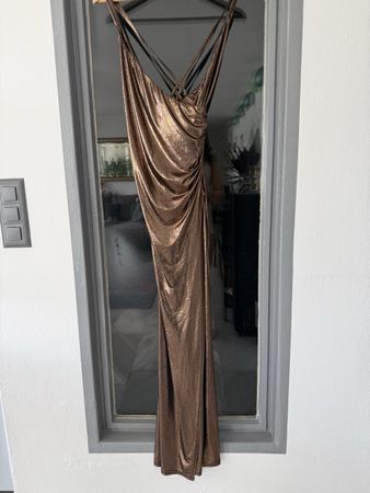 Ballkleid - Metallic, Bronze - Gr. S