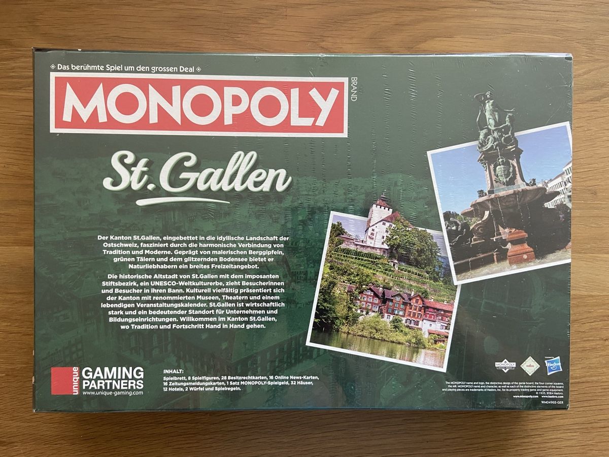 Hasbro Jeux: MONOPOLY St. Gallen Edition  – Neuf (Voir description) à olten par Pegasus1 1