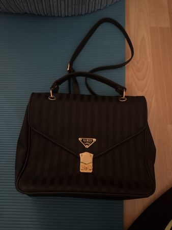 Handtasche Bahia Collection schwarz gestreift guter Zustand